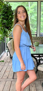 Ruffle Romper with Front Tie