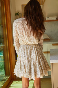 Chiffon Round Neck Mini Dress