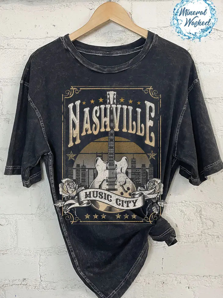 Oversized Nashville Music City Tee