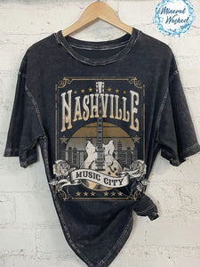 Oversized Nashville Music City Tee