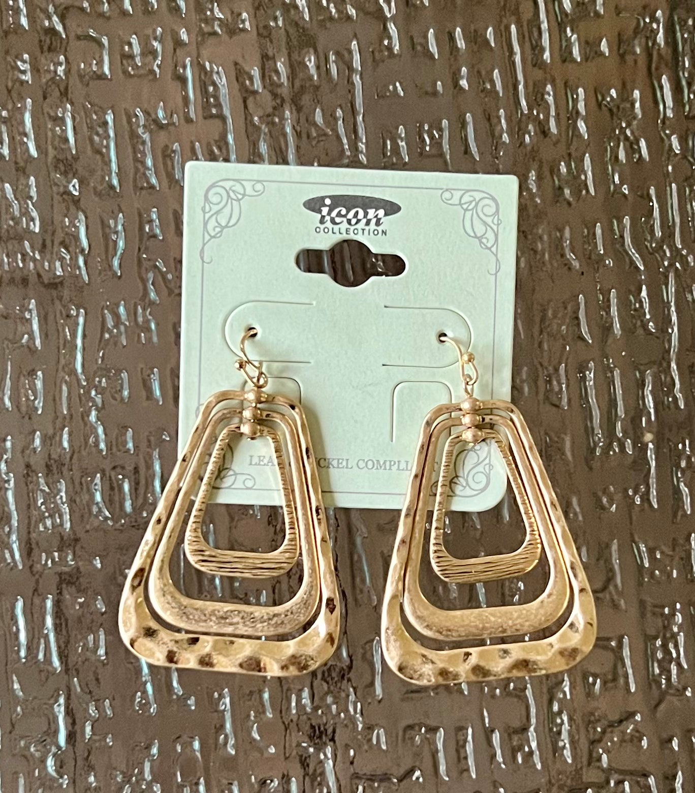 Layered Hammered Earrings