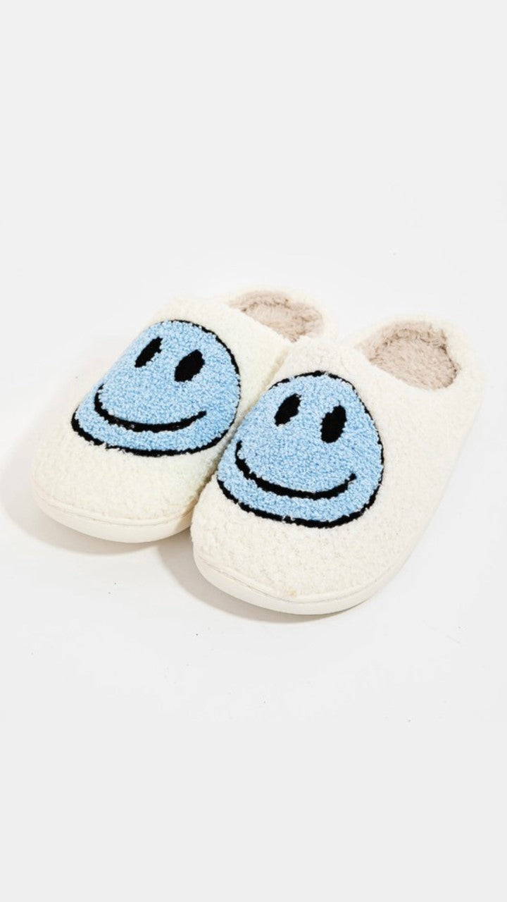 Smiley Fuzzy Slippers