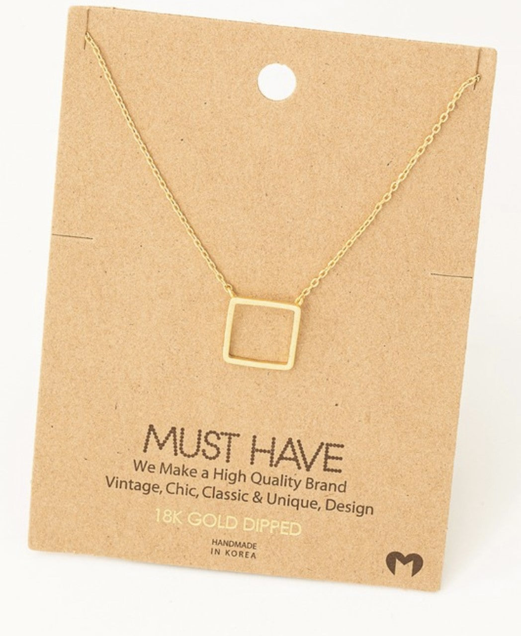 Significant Square Necklace