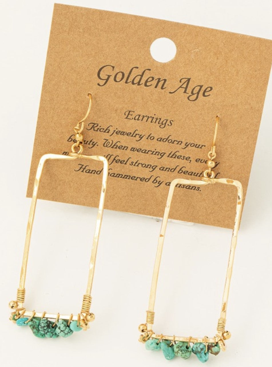 Rectangle Accent Earrings