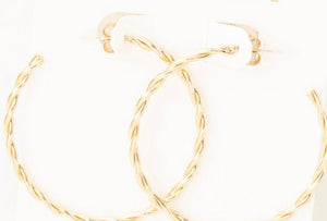 Gold Braided Hoop Earrings